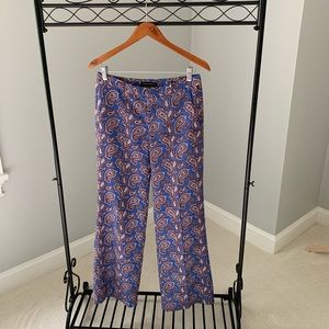 Banana Republic blue paisley dress pants